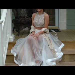 Prom dress, wedding dress, white, terrian couture